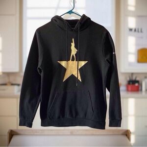 BROADWAY Hamilton Musical Hoodie Gold Star Graphic Medium Sweatshirt